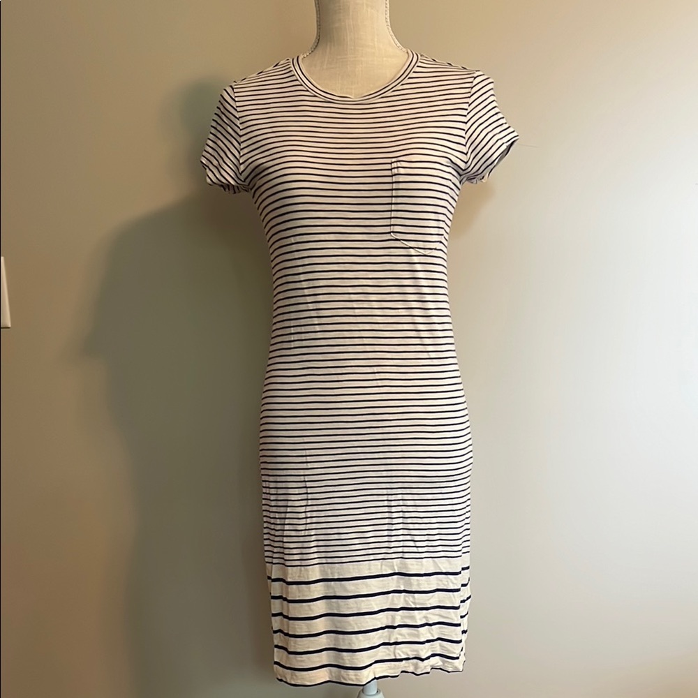 Dalia Blue and White Sheath Mini Dress